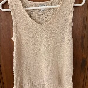 J. Crew Cream Knit Sleeveless Top
